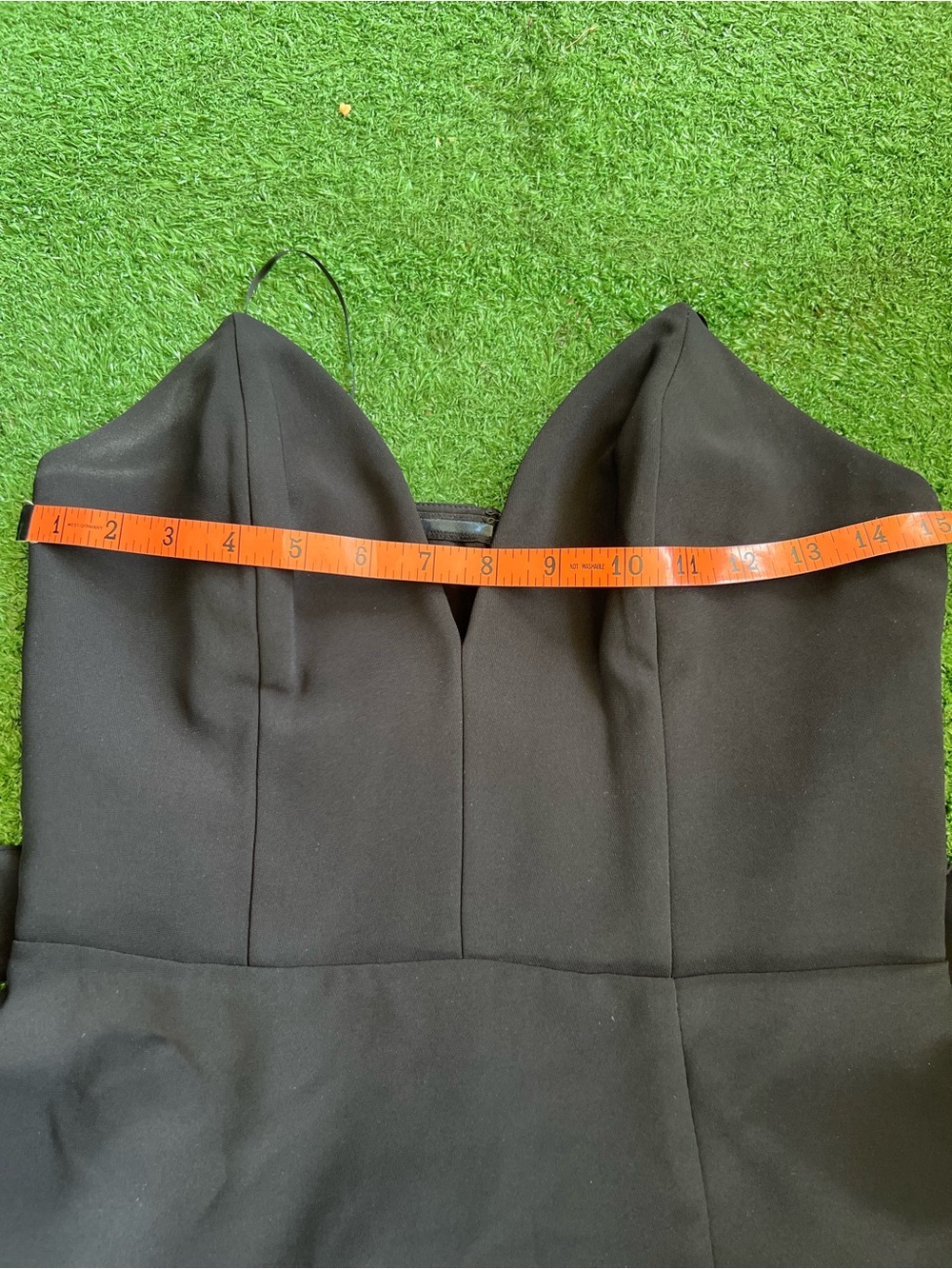Amanda Uprichard Black Strapless Mini Dress with Gold Crescent Buckle - Picture 8 of 9
